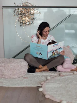Discount Lorena Canals Pouf pour enfant fait main Chill Tissu rose pâle