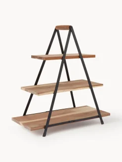 Sale ladelle Présentoir à gâteau en bois de manguier Serve