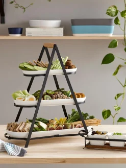 Clearance ladelle Présentoir à gâteaux porcelaine avec plateaux amovibles Tower