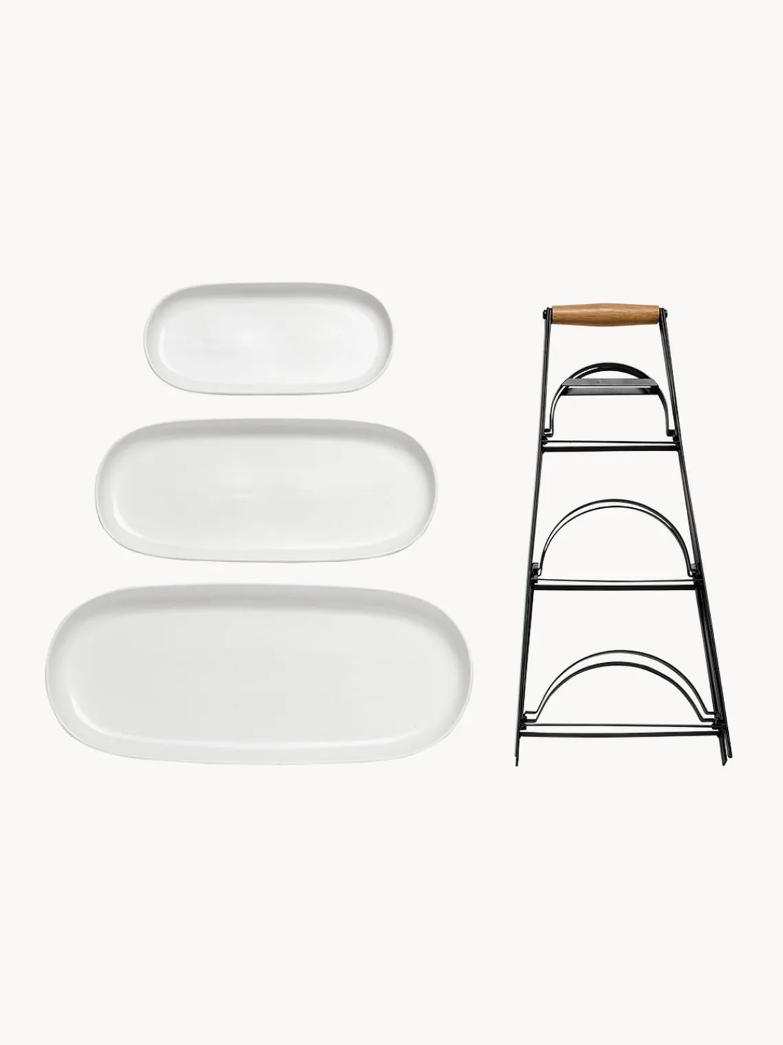 Clearance ladelle Présentoir à gâteaux porcelaine avec plateaux amovibles Tower