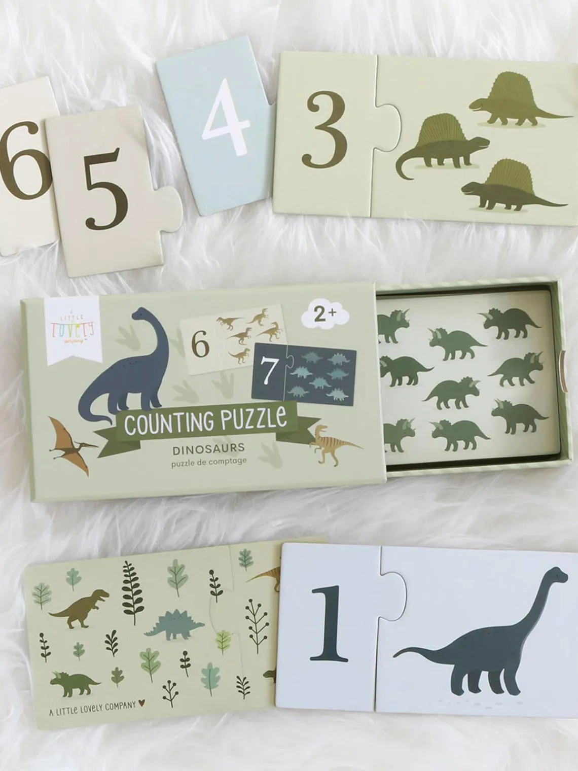 Outlet A Little Lovely Company Puzzle pour apprendre les chiffres Dinosaurs