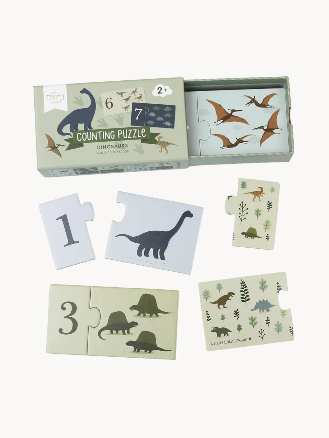 Outlet A Little Lovely Company Puzzle pour apprendre les chiffres Dinosaurs