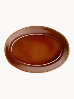 Discount ASA Selection Ramequin ovale en porcelaine Miniu, tailles variées Brun clair mat, terracotta haute brillance