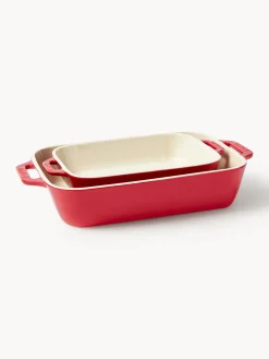 Fashion Staub Ramequins Ceramic, 2 élém. Blanc cassé, rouge