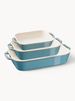 Online Staub Ramequins Ceramic, 3 élém. Blanc cassé, bleu pétrole