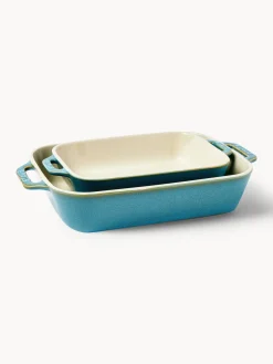 Discount Staub Ramequins Ceramic, 2 élém. Blanc cassé, bleu pétrole