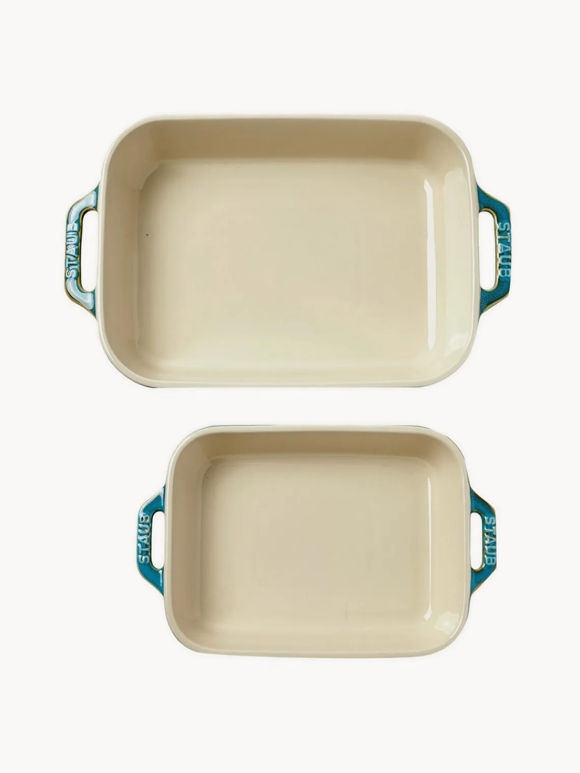 Discount Staub Ramequins Ceramic, 2 élém. Blanc cassé, bleu pétrole
