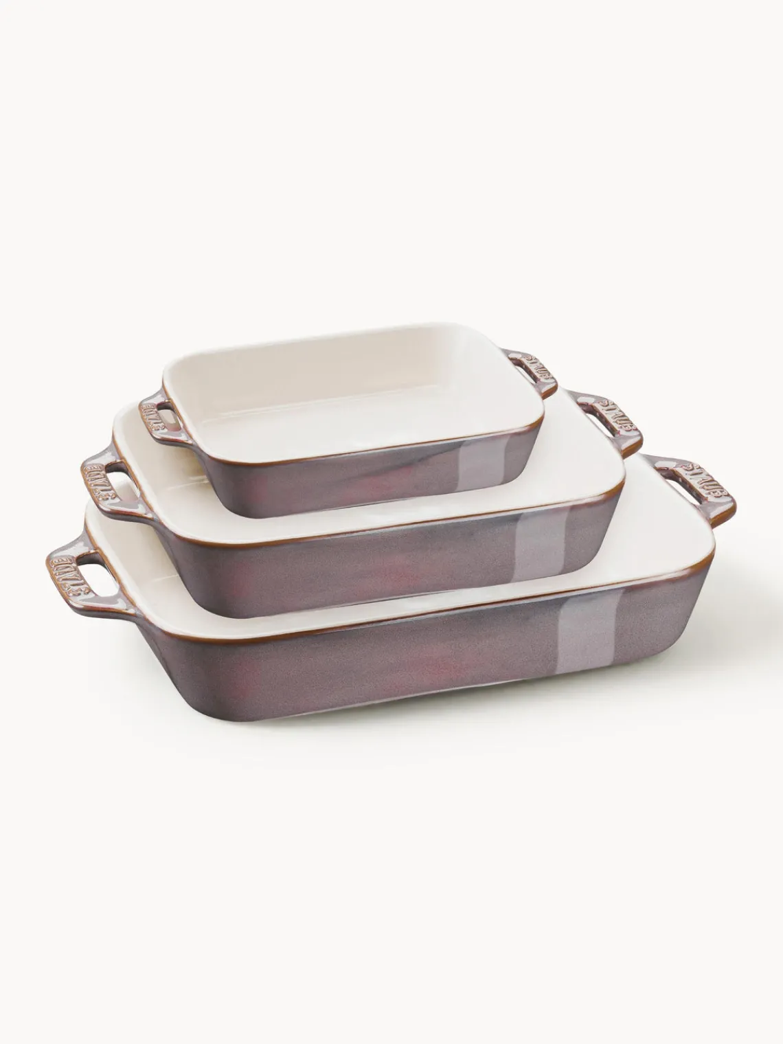 Best Staub Ramequins Ceramic, 3 élém. Blanc cassé, taupe