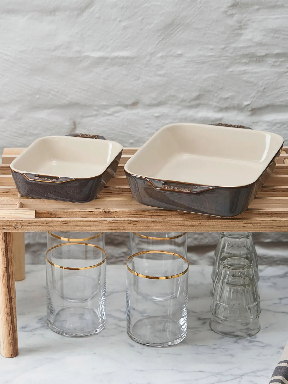 Best Staub Ramequins Ceramic, 3 élém. Blanc cassé, taupe