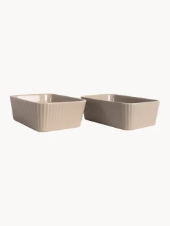 Sale Sagaform Ramequins en faïence avec surface striée Flora, 2 pièces Beige clair