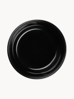 Fashion ASA Selection Ramequins ronds en porcelaine Miniu, 4 pièces Noir chiné mat, noir haute brillance
