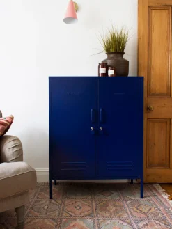 New Mustard Made Rangement en métal The Midi Bleu foncé