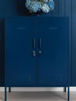 New Mustard Made Rangement en métal The Midi Bleu foncé
