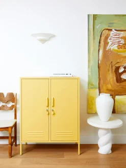 Sale Mustard Made Rangement en métal The Midi Jaune pâle