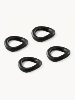 Online Jotex Ronds de serviette de table Parker, 4 pièces Noir