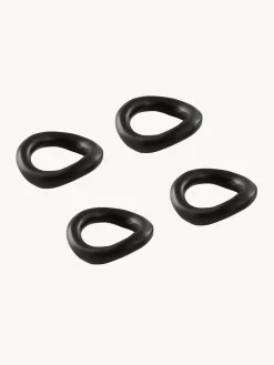 Online Jotex Ronds de serviette de table Parker, 4 pièces Noir