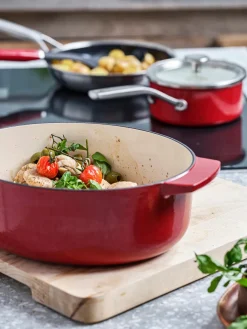 Hot KitchenAid Rôtissoire ovale avec revêtement antiadhésif Doelle Rouge