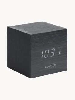 Hot Karlsson Réveil LED avec port USB Cube Noir