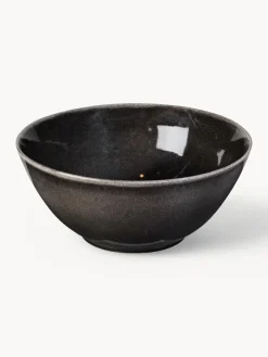 Hot Broste Copenhagen Saladier artisanal Nordic Coal, Ø 25 cm Noir, chiné