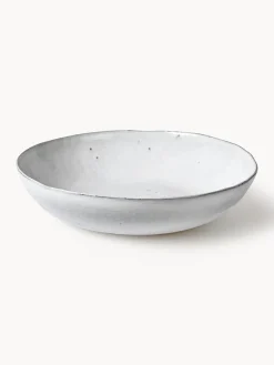 Hot Broste Copenhagen Saladier artisanal Nordic Sand, Ø 34 cm Gris clair, chiné