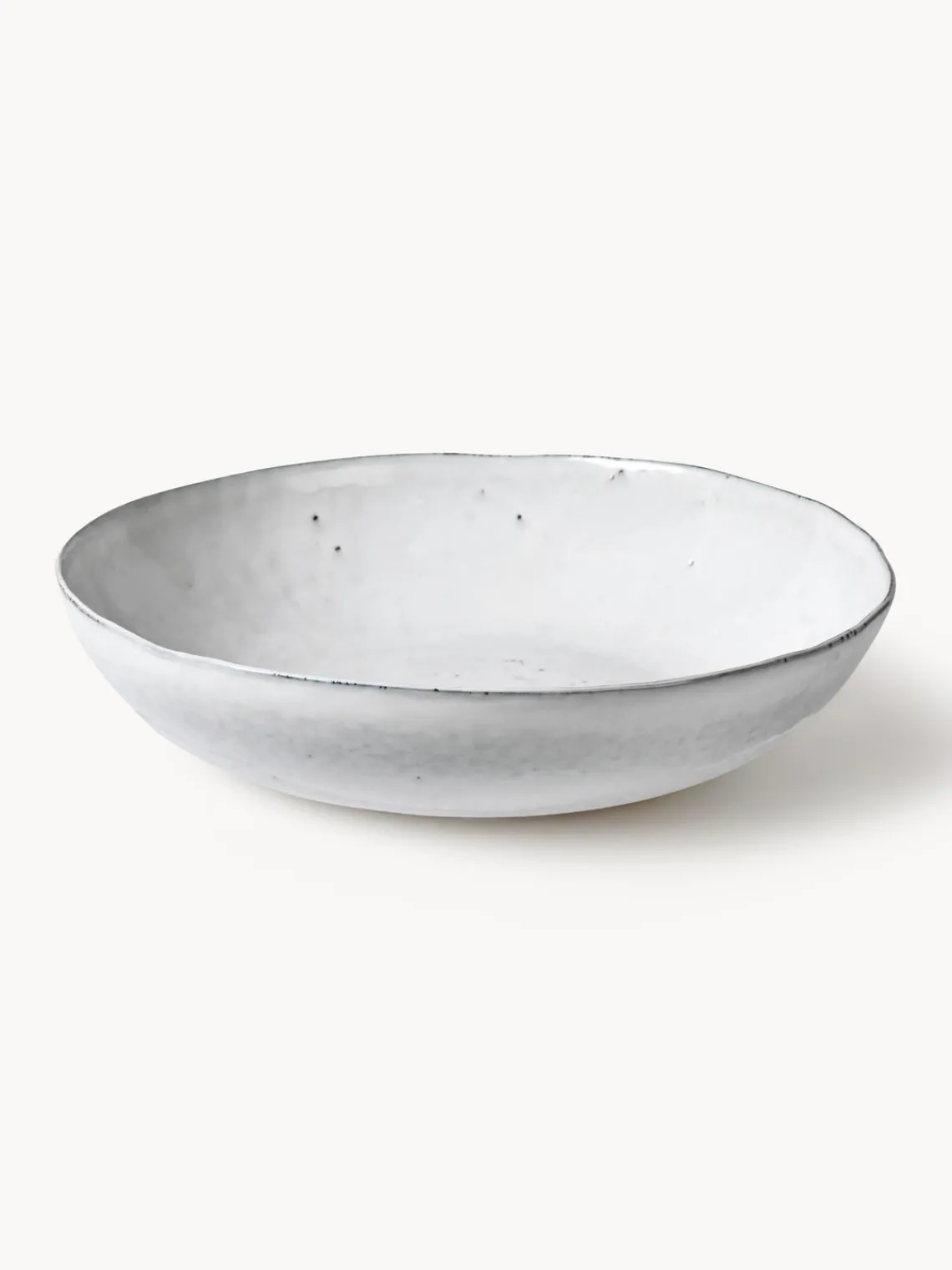 Hot Broste Copenhagen Saladier artisanal Nordic Sand, Ø 34 cm Gris clair, chiné