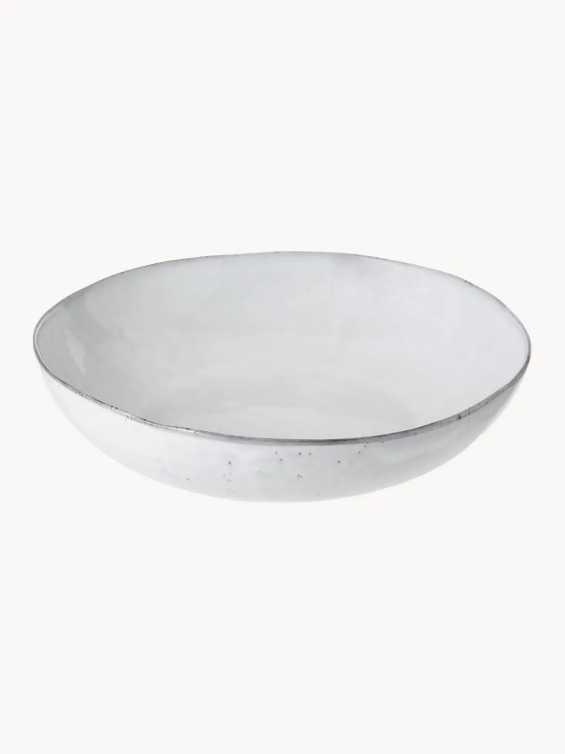 Hot Broste Copenhagen Saladier artisanal Nordic Sand, Ø 34 cm Gris clair, chiné