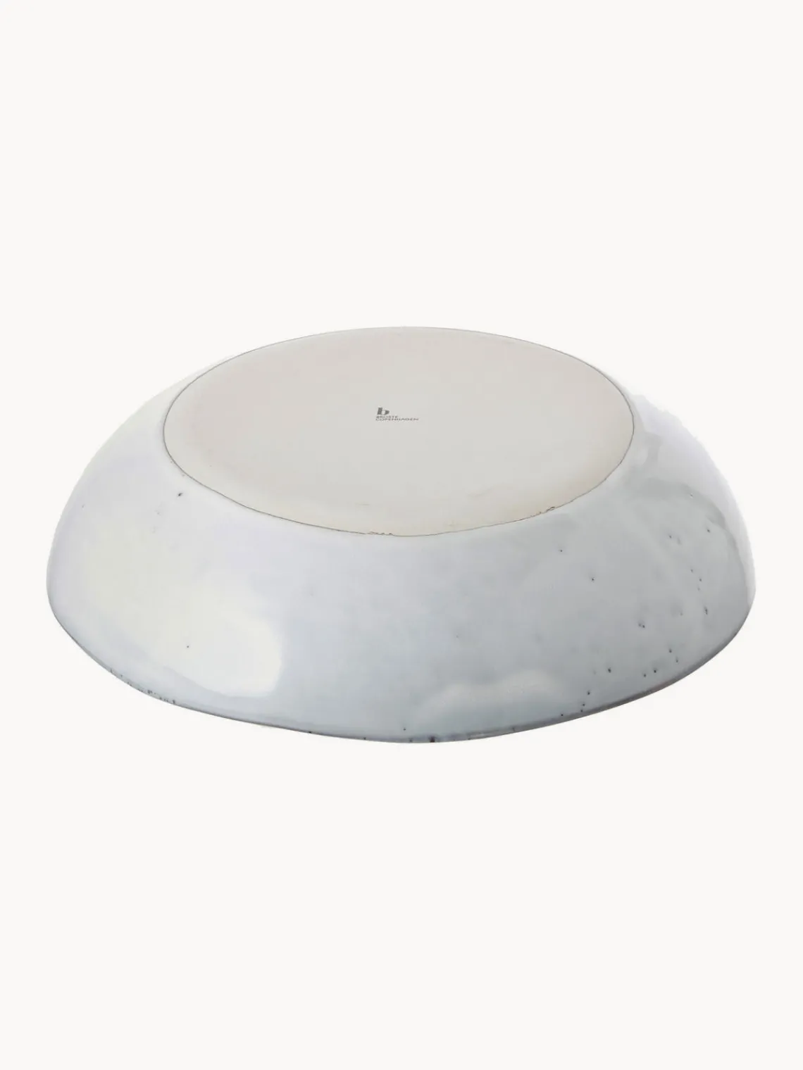 Hot Broste Copenhagen Saladier artisanal Nordic Sand, Ø 34 cm Gris clair, chiné