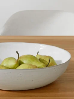 Hot Broste Copenhagen Saladier artisanal Nordic Sand, Ø 34 cm Gris clair, chiné