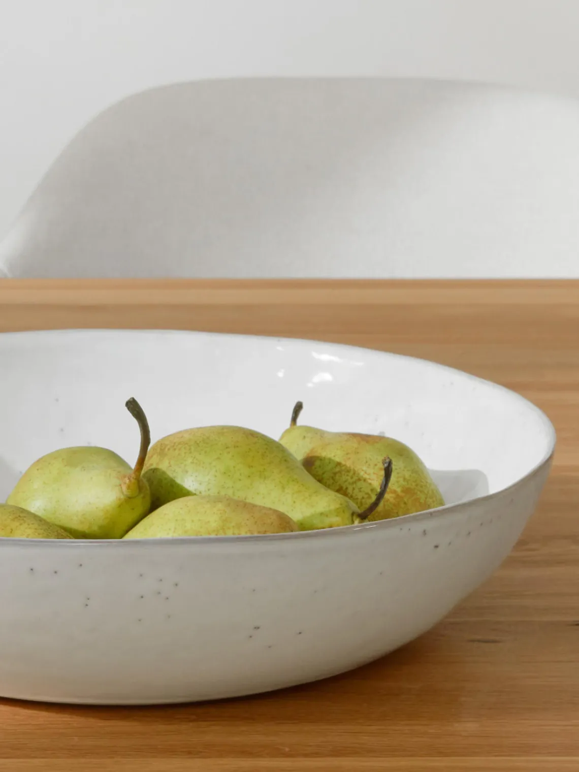 Hot Broste Copenhagen Saladier artisanal Nordic Sand, Ø 34 cm Gris clair, chiné