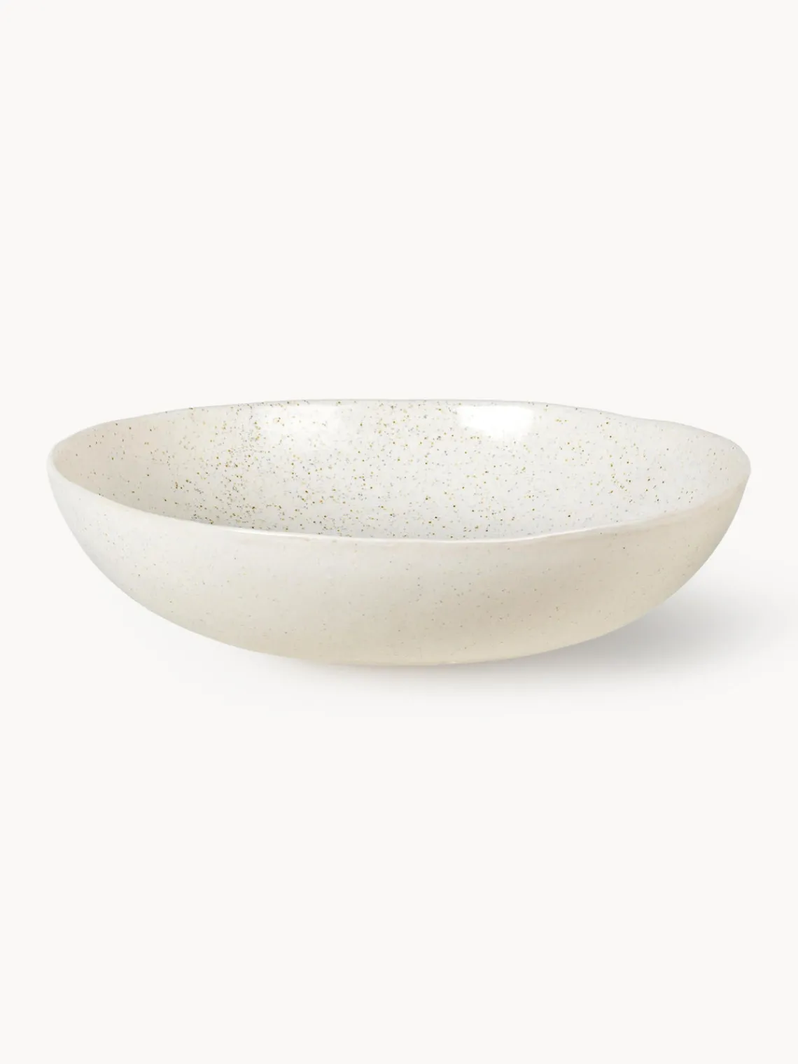 Hot Broste Copenhagen Saladier artisanal Nordic Vanilla, Ø 34 cm Blanc cassé, chiné