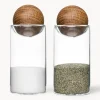 Sale Sagaform Salière et poivrière avec bouchon en bois de chêne Nature, 2 élém.