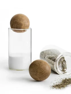 Sale Sagaform Salière et poivrière avec bouchon en bois de chêne Nature, 2 élém.