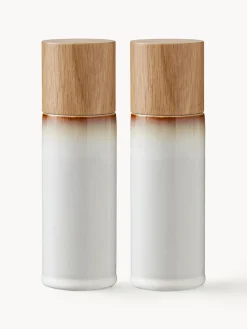 Outlet BITZ Salière et poivrière , 2 élém. Blanc cassé, chiné