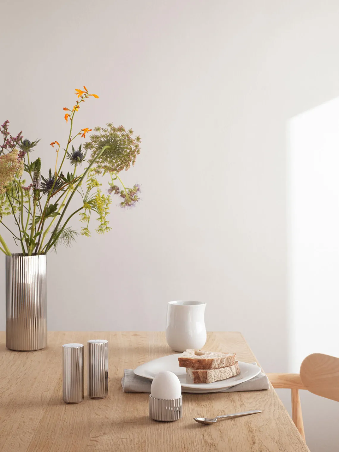 Sale GEORG JENSEN Salière et poivrière de acier inoxydable Bernadotte , 2 élém.
