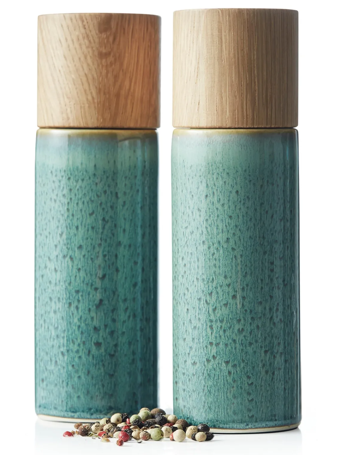 Fashion BITZ Salière et poivrière , 2 élém. Vert foncé, chiné