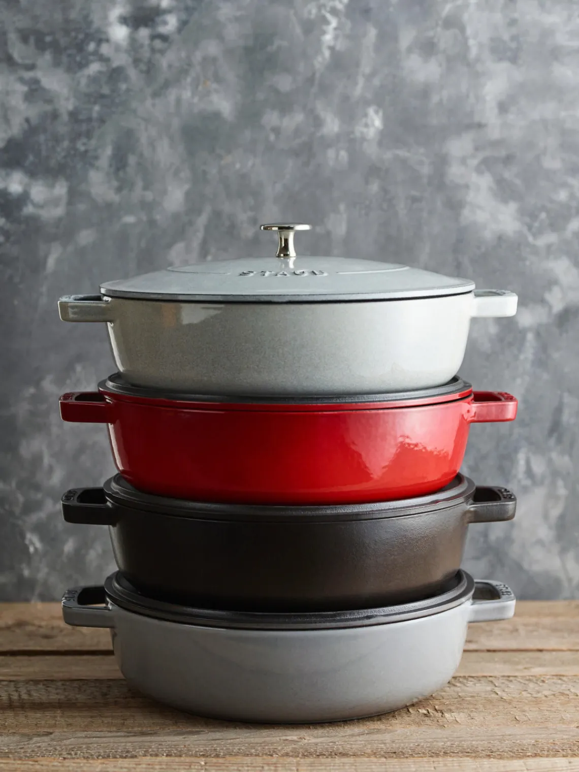 Discount Staub Sauteuse en fonte Chistera Gris clair