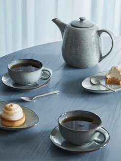 Online Broste Copenhagen Service à thé artisanal Nordic Sea, 2 personnes (7 élém.) Gris-bleu, chiné