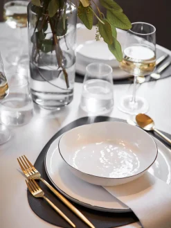 Clearance Broste Copenhagen Service de table artisanal en porcelaine Salt, 4 personnes (12 élém.)