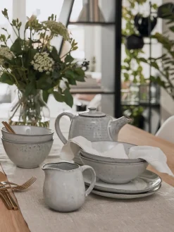 Discount Broste Copenhagen Service de table artisanal Nordic Sand, 4 personnes (12 élém.) Gris clair, chiné