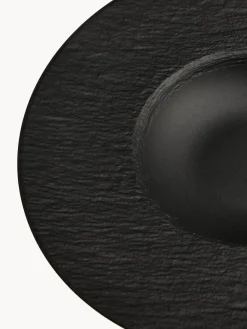 New Villeroy & Boch Service de table en porcelaine Rock, 2 personnes (6 élém.) Noir