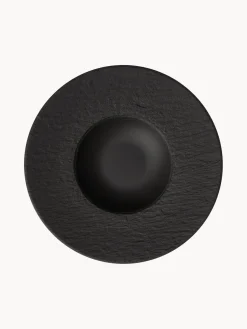 New Villeroy & Boch Service de table en porcelaine Rock, 2 personnes (6 élém.) Noir