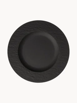 New Villeroy & Boch Service de table en porcelaine Rock, 2 personnes (6 élém.) Noir