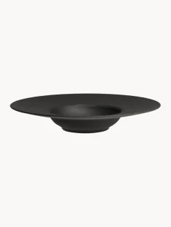 New Villeroy & Boch Service de table en porcelaine Rock, 2 personnes (6 élém.) Noir