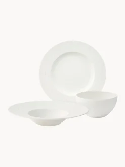 Online Villeroy & Boch Service de table en porcelaine Rock, 2 personnes (6 élém.) Blanc cassé