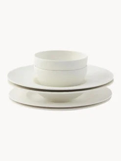 Online Villeroy & Boch Service de table en porcelaine Rock, 2 personnes (6 élém.) Blanc cassé
