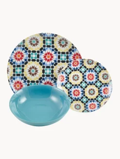 Fashion Villa D'Este Home Tivoli Service de table en porcelaine Marrakech, 6 personnes (18 élém.)