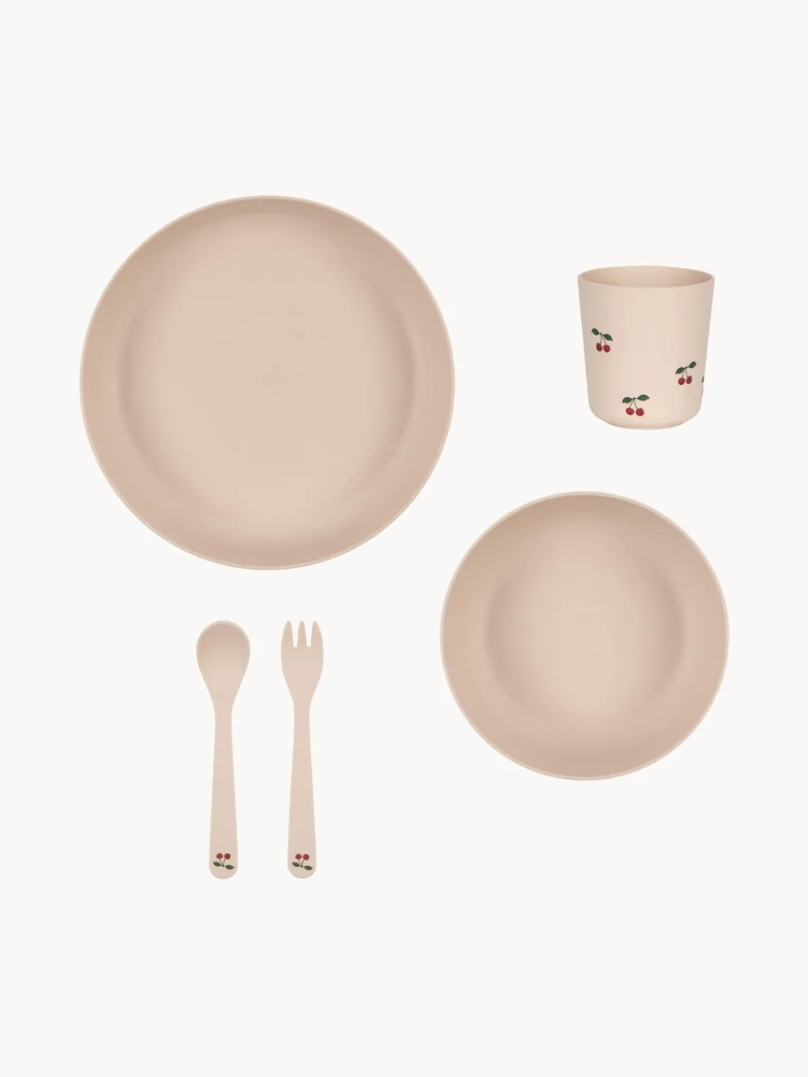 Discount Konges Slojd Service de table pour enfant Cherry, 5 élém. Motif cerise