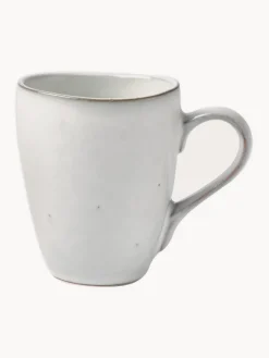 Outlet Broste Copenhagen Service petit déjeuner artisanal Nordic Sand, 4 personnes (12 élém.) Gris clair, chiné