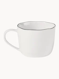 Fashion Broste Copenhagen Service petit déjeuner artisanal en porcelaine Salt, 4 personnes (16 élém.)