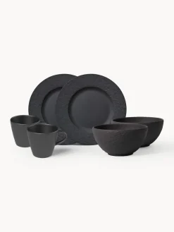 Clearance Villeroy & Boch Service petit déjeuner en porcelaine Manufacture Rock, 2 personnes (6 élém.)